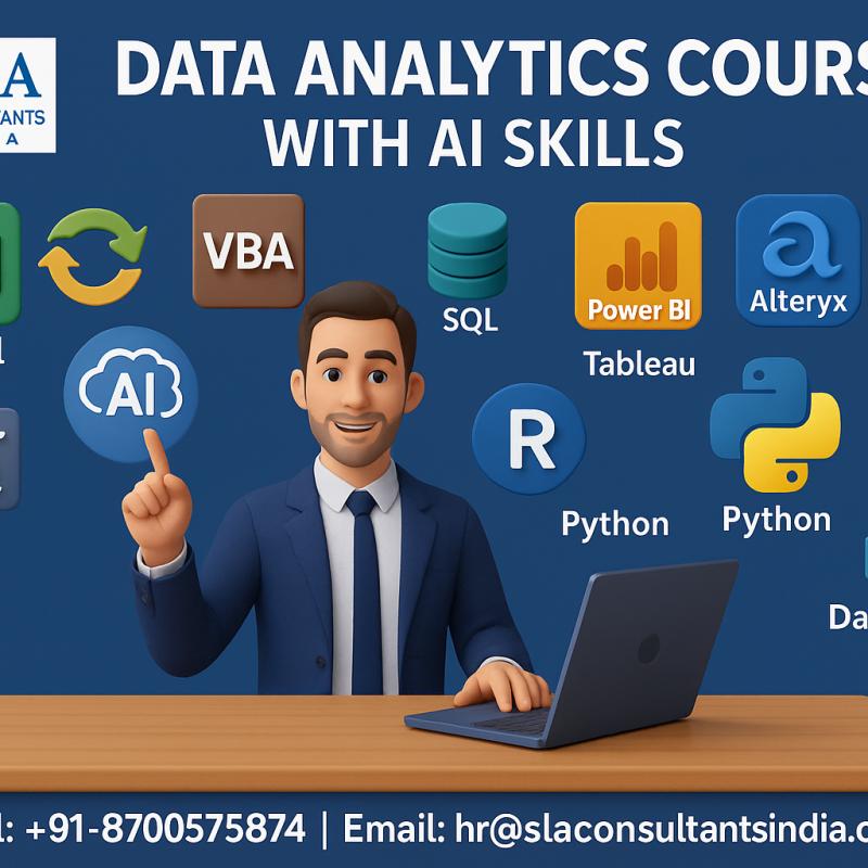 Data Analyst Course in Noida. with AI Skills, Training for Companies by SLA